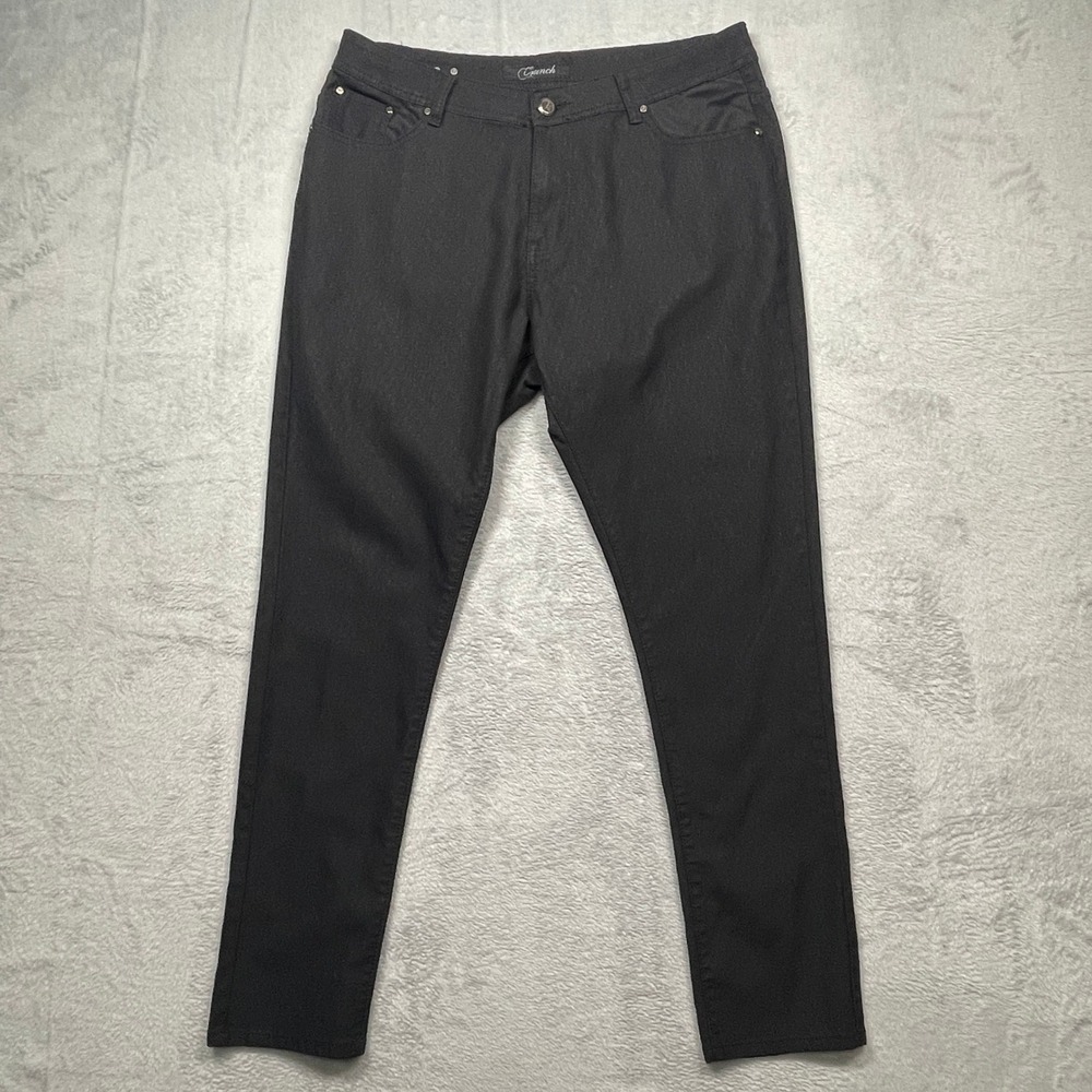 Crunch Denim Pants Women Size 16 Black Slim Tapered Stretch Mid Rise